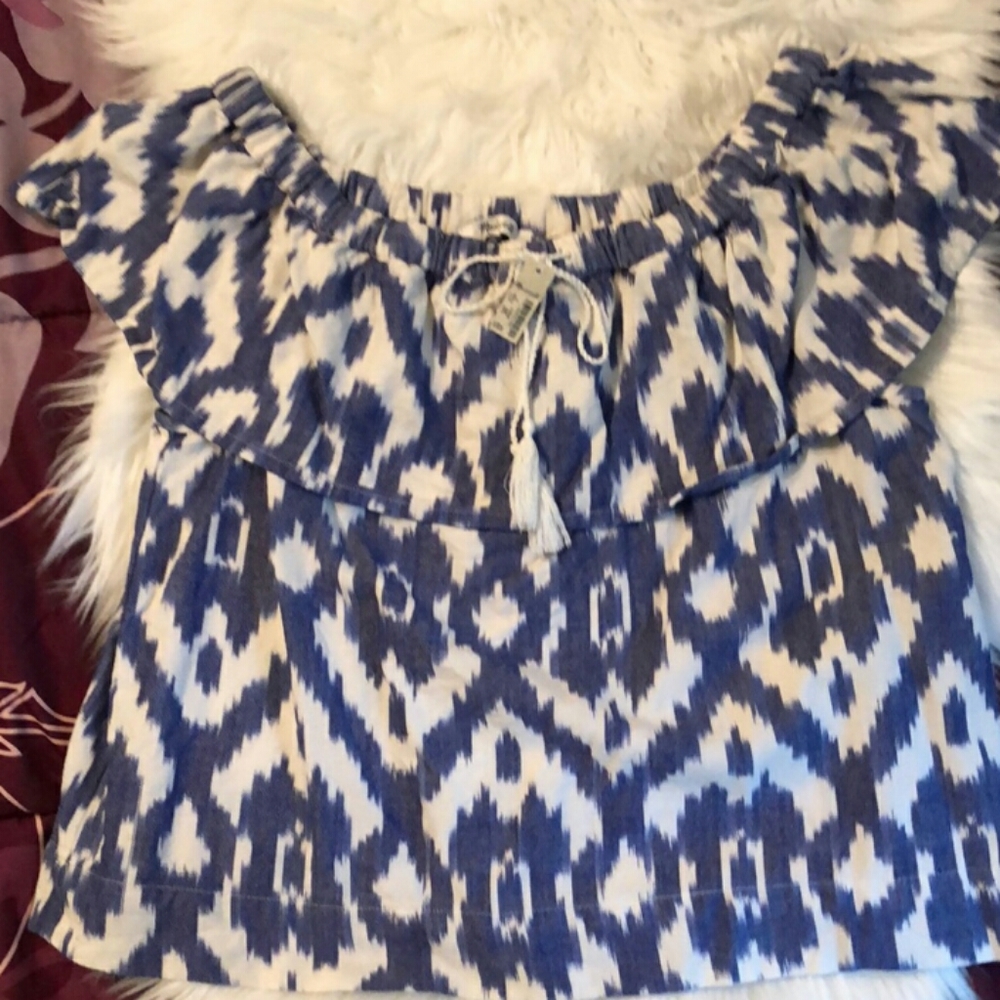 MADEWELL Ikat Off Shoulder Blouse NEW - Picture 6 of 7